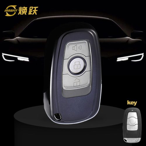 GRB1T1-White Transparent Button-Black Plating- Car Key Cover For Great Wall Motor