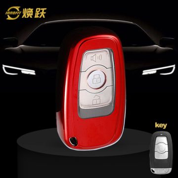 GRB1T1-White Transparent Button-Red Plating- Car Key Cover For Great Wall Motor