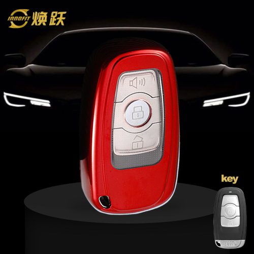 GRB1T1-White Transparent Button-Red Plating- Car Key Cover For Great Wall Motor