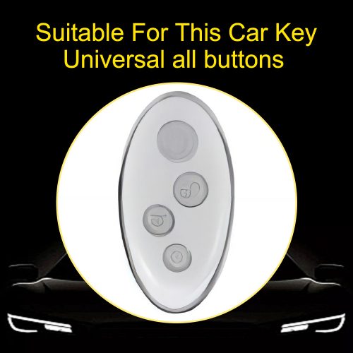 BYB1T1-White Transparent Button-Rose Gold Plating- Car Key Cover For BYD
