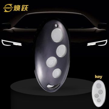 BYB1T1-White Transparent Button-Black Plating- Car Key Cover For BYD