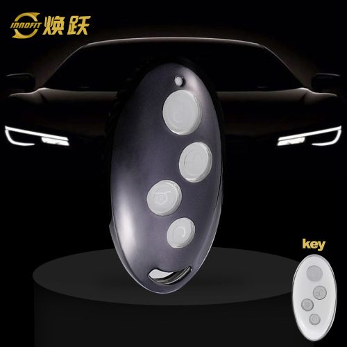 BYB1T1-White Transparent Button-Black Plating- Car Key Cover For BYD