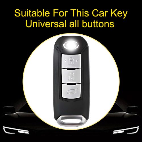 TRC1T1-White Transparent Button-Rose Gold Plating- Car Key Cover For Trumpchi