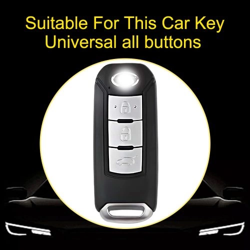 TRC1T1-White Transparent Button-Rose Gold Plating- Car Key Cover For Trumpchi