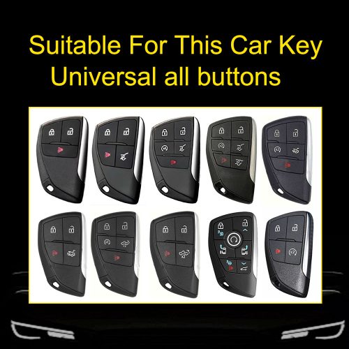 CEV1T1-White Transparent Button-Red Plating- Car Key Cover For Chevrolet Buick