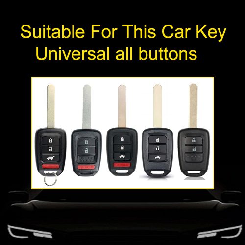 HOM1T1-White Transparent Button-Silver Plating- Car Key Cover For Honda