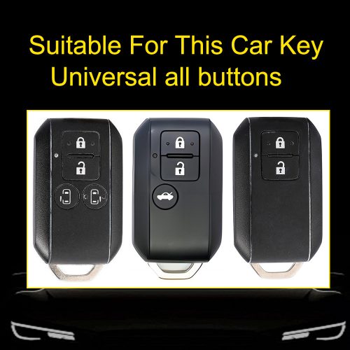 SUB1T1-White Transparent Button-Blue Plating- Car Key Cover For Suzuki