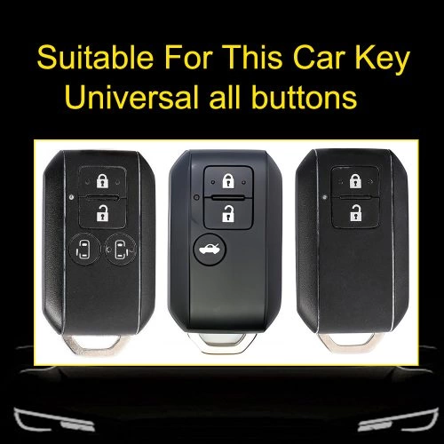 SUB1T1-White Transparent Button-Red Plating- Car Key Cover For Suzuki