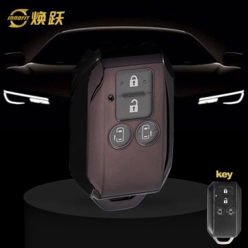 SUB1T1-White Transparent Button-Black Plating- Car Key Cover For Suzuki