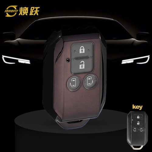 SUB1T1-White Transparent Button-Black Plating- Car Key Cover For Suzuki