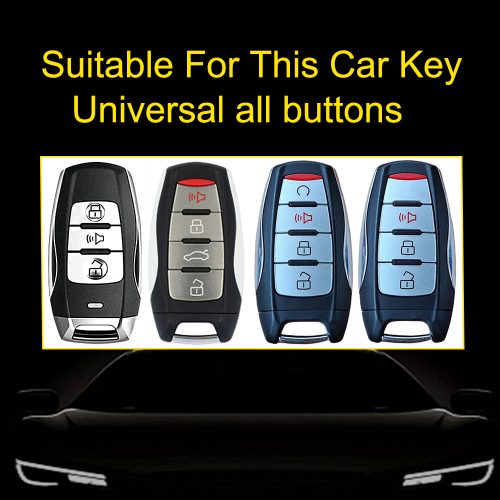 GRA1T1-White Transparent Button-Red Plating- Car Key Cover For Great Wall Motor