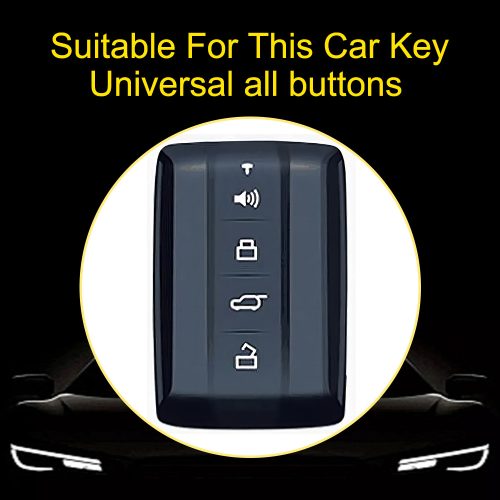 GRD1T1-White Transparent Button-Blue Plating- Car Key Cover For Great Wall Motor