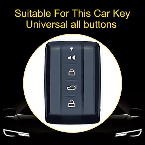 GRD1T1-White Transparent Button-Red Plating- Car Key Cover For Great Wall Motor