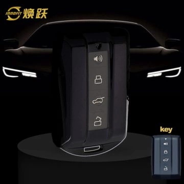 GRD1T1-White Transparent Button-Black Plating- Car Key Cover For Great Wall Motor