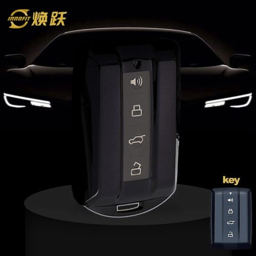 GRD1T1-White Transparent Button-Black Plating- Car Key Cover For Great Wall Motor
