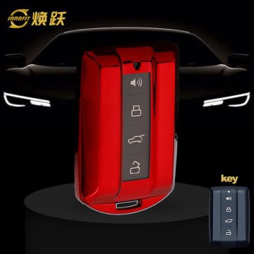 GRD1T1-White Transparent Button-Red Plating- Car Key Cover For Great Wall Motor
