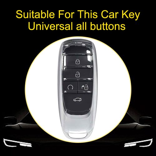 TRB1T1-White Transparent Button-Rose Gold Plating- Car Key Cover For Trumpchi