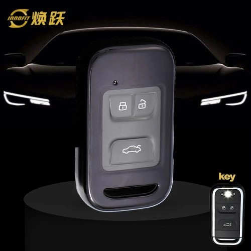 CRA1T1-White Transparent Button-Black Plating- Car Key Cover For Chery
