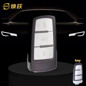 VOH1T1-White Transparent Button-Black Plating- Car Key Cover For Volkswagen