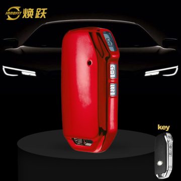 KIK1T1-White Transparent Button-Red Plating- Car Key Cover For Kia