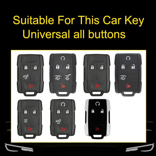 CEC1T1-White Transparent Button-Red Plating- Car Key Cover For Chevrolet
