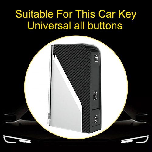 LYB1T1-White Transparent Button-Silver Plating- Car Key Cover For LYNK&CO