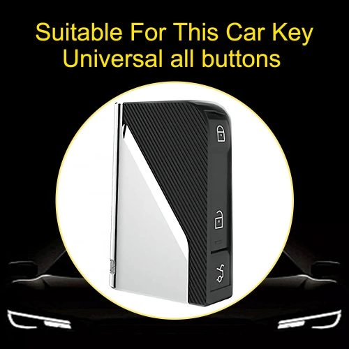 LYB1T1-White Transparent Button-Blue Plating- Car Key Cover For LYNK&CO