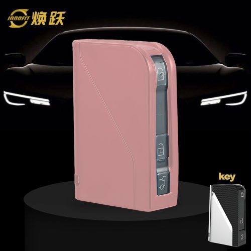 LYB1T1-White Transparent Button-Rose Gold Plating- Car Key Cover For LYNK&CO