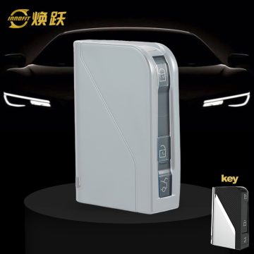 LYB1T1-White Transparent Button-Silver Plating- Car Key Cover For LYNK&CO