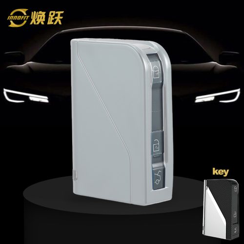 LYB1T1-White Transparent Button-Silver Plating- Car Key Cover For LYNK&CO