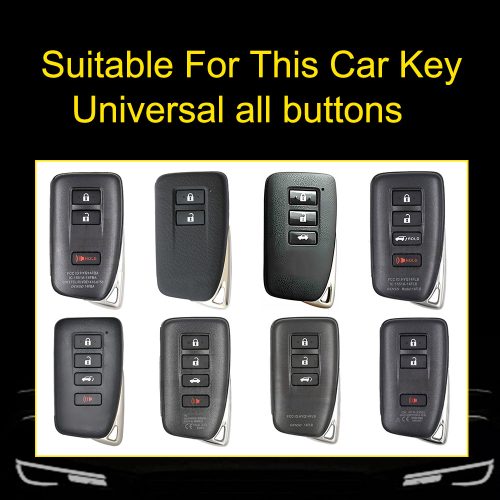 LEA1T1-White Transparent Button-Silver Plating- Car Key Cover For Lexus