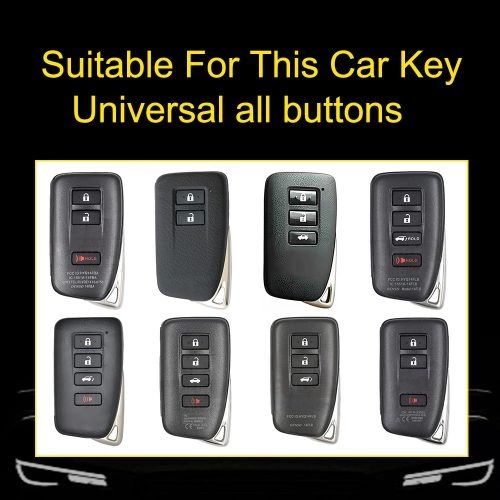 LEA1T1-White Transparent Button-Red Plating- Car Key Cover For Lexus