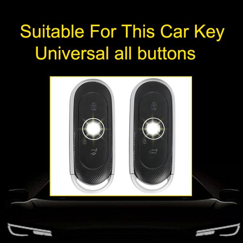 WMA1T1-White Transparent Button-Blue Plating- Car Key Cover For WM