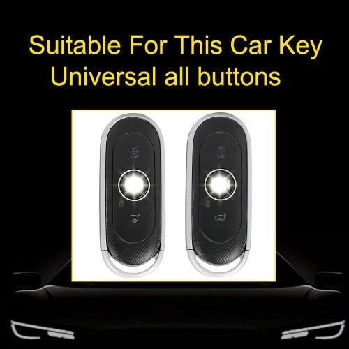 WMA1T1-White Transparent Button-Rose Gold Plating- Car Key Cover For WM