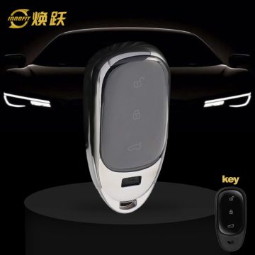LIA1T1-White Transparent Button-Silver Plating- Car Key Cover For Li Auto Inc