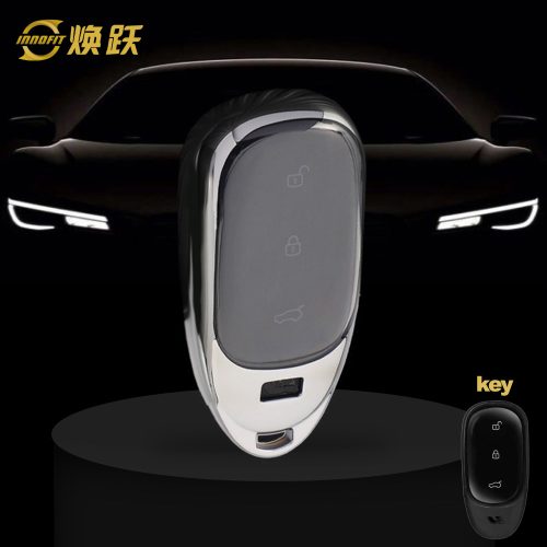 LIA1T1-White Transparent Button-Silver Plating- Car Key Cover For Li Auto Inc
