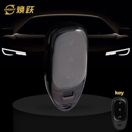 LIA1T1-White Transparent Button-Black Plating- Car Key Cover For Li Auto Inc