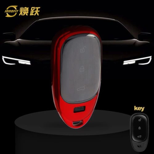 LIA1T1-White Transparent Button-Red Plating- Car Key Cover For Li Auto Inc