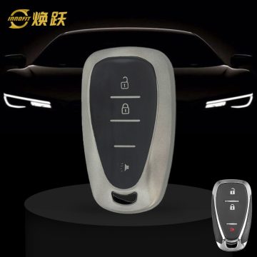CEA1T1-Black-Metal Gray Plating- Car Key Cover For Chevrolet Holden