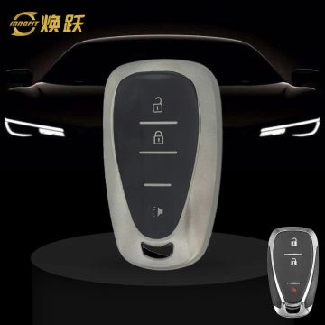 CEA1T1-Black-Metal Gray Plating- Car Key Cover For Chevrolet Holden