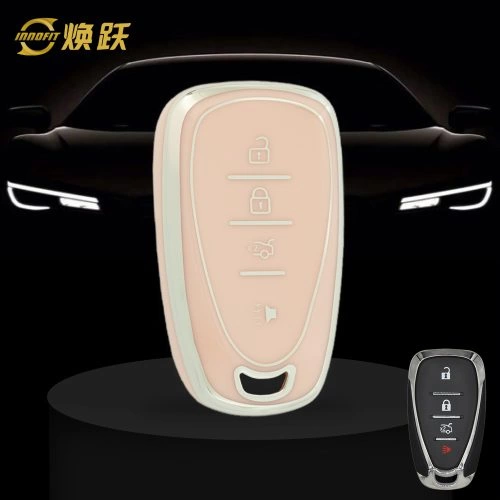 CEA2T1-Pink-Silver Plating- Car Key Cover For Chevrolet Holden