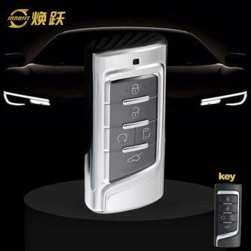 TRA1T1-White Transparent Button-Silver Plating- Car Key Cover For Trumpchi