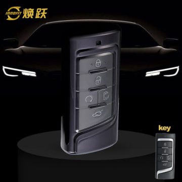 TRA1T1-White Transparent Button-Black Plating- Car Key Cover For Trumpchi