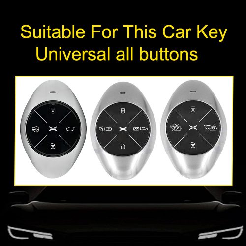 XPB1T1-White Transparent Button-Red Plating- Car Key Cover For XPENG