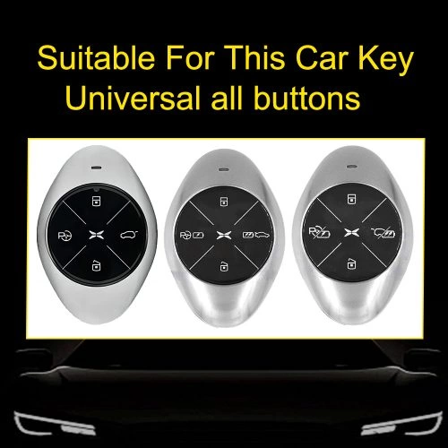 XPB1T1-White Transparent Button-Rose Gold Plating- Car Key Cover For XPENG