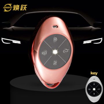 XPB1T1-White Transparent Button-Rose Gold Plating- Car Key Cover For XPENG