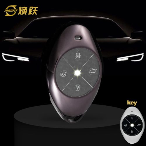 XPB1T1-White Transparent Button-Black Plating- Car Key Cover For XPENG