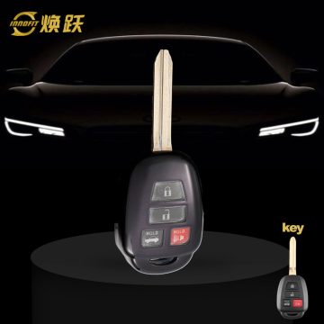 TOP1T1-White Transparent Button-Black Plating- Car Key Cover For Toyota