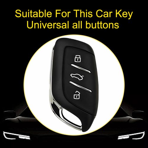 ROB1T1-White Transparent Button-Rose Gold Plating- Car Key Cover For Roewe
