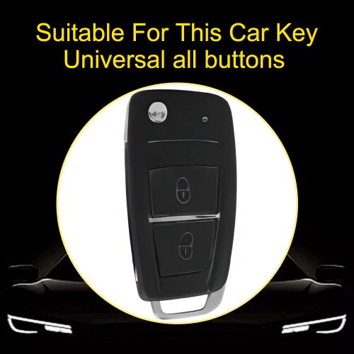VEB1T1-White Transparent Button-Red Plating- Car Key Cover For Venucia